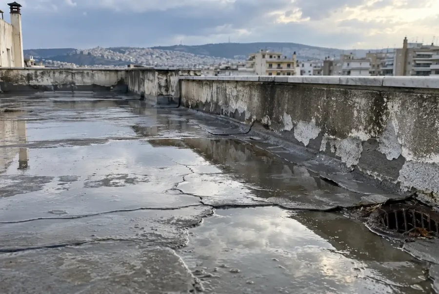 Υγρασία στην Ταράτσα - Θεσσαλονίκη Χαλκιδική