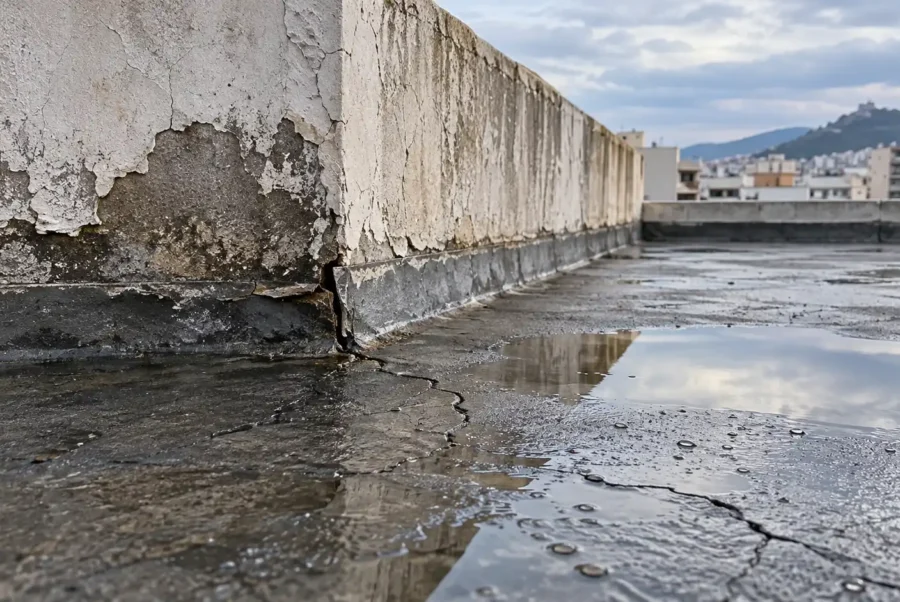 Υγρασία στην Ταράτσα - Θεσσαλονίκη Χαλκιδική