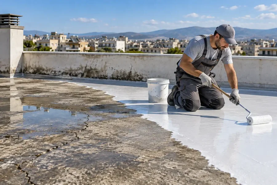 Υγρασία στην Ταράτσα - Θεσσαλονίκη Χαλκιδική