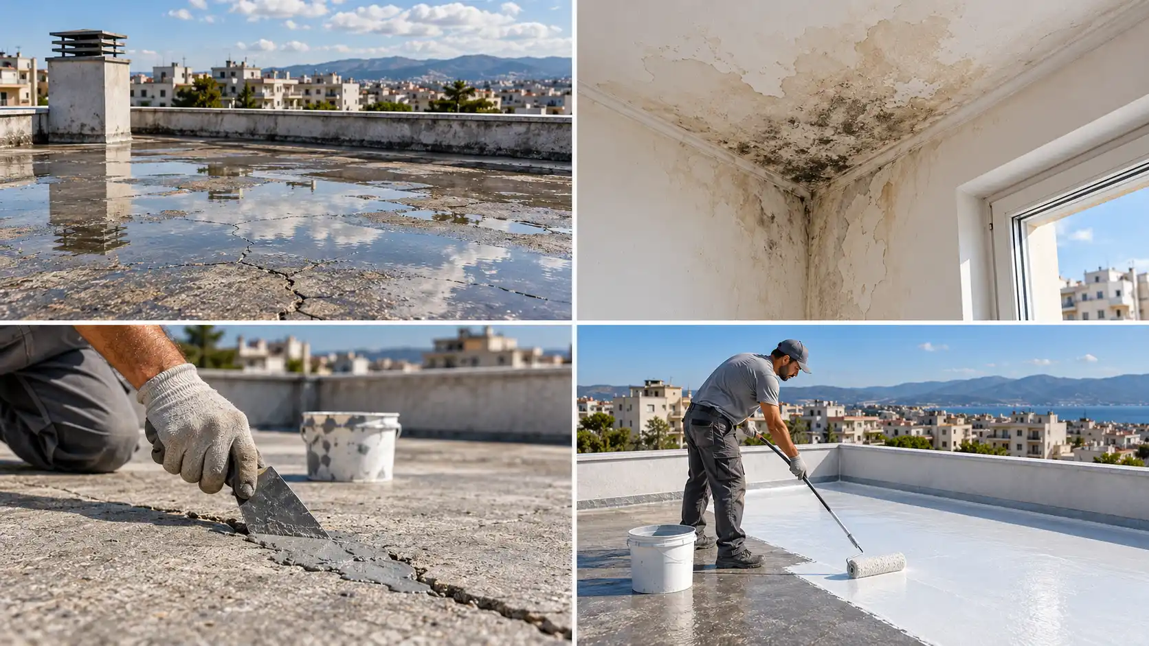 Υγρασία στην Ταράτσα - Θεσσαλονίκη Χαλκιδική